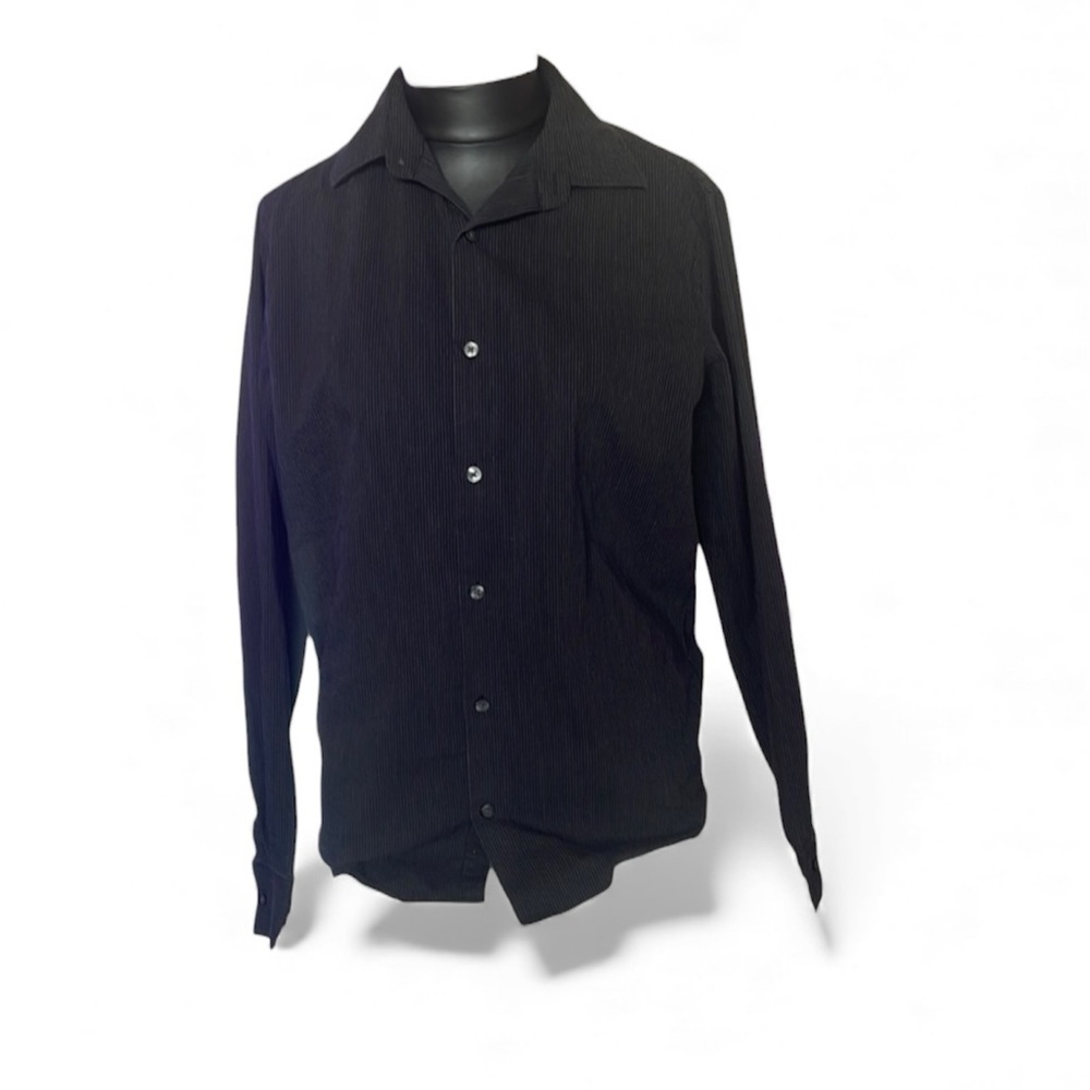 Men's Black Striped Shirt